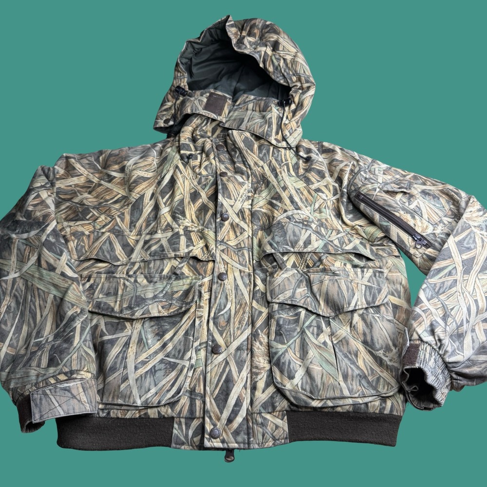 Cabela’s Mens M Camo Zip Button Jacket Skyline Camouflage Cotton Hunting Outdoor